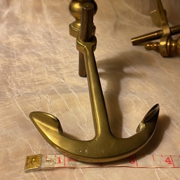 Brass Nautical Anchor Candle Holders- set of 2, vintage - Picture 12 of 12